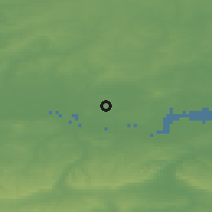 Shaded relief of the 49 km around South Ockendon, drawn from the GMTED2010 grid