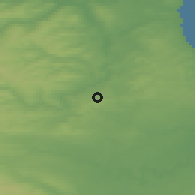 Shaded relief of the 48 km around Spennymoor, drawn from the GMTED2010 grid