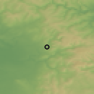Shaded relief of the 48 km around Stalybridge, drawn from the GMTED2010 grid