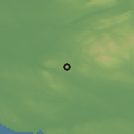 Shaded relief of the 48 km around Standish, drawn from the GMTED2010 grid