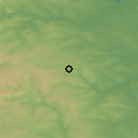 Shaded relief of the 48 km around Stocksbridge, drawn from the GMTED2010 grid