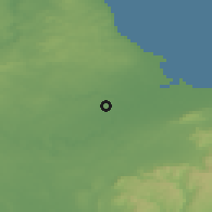 Shaded relief of the 48 km around Stockton-on-Tees, drawn from the GMTED2010 grid