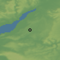 Shaded relief of the 49 km around Stoke Gifford, drawn from the GMTED2010 grid