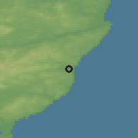 Shaded relief of the 47 km around Stonehaven, drawn from the GMTED2010 grid