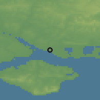 Shaded relief of the 49 km around Stubbington, drawn from the GMTED2010 grid
