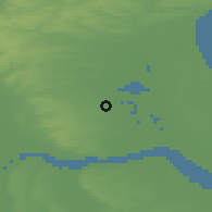 Shaded relief of the 48 km around Beverley, drawn from the GMTED2010 grid