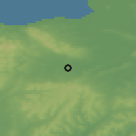 Shaded relief of the 49 km around Taunton, drawn from the GMTED2010 grid