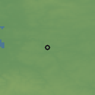 Shaded relief of the 49 km around Thetford, drawn from the GMTED2010 grid