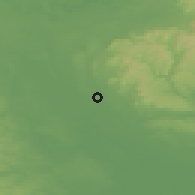 Shaded relief of the 48 km around Thirsk, drawn from the GMTED2010 grid