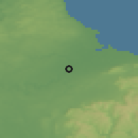 Shaded relief of the 48 km around Thornaby, drawn from the GMTED2010 grid