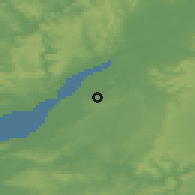Shaded relief of the 49 km around Thornbury, drawn from the GMTED2010 grid