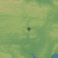 Shaded relief of the 49 km around Tiverton, drawn from the GMTED2010 grid