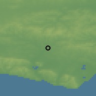 Shaded relief of the 49 km around Uckfield, drawn from the GMTED2010 grid