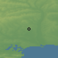 Shaded relief of the 49 km around Verwood, drawn from the GMTED2010 grid