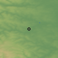 Shaded relief of the 48 km around Wakefield, drawn from the GMTED2010 grid