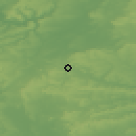 Shaded relief of the 49 km around Warminster, drawn from the GMTED2010 grid