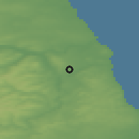 Shaded relief of the 48 km around Washington, drawn from the GMTED2010 grid