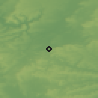 Shaded relief of the 49 km around Westbury, drawn from the GMTED2010 grid