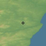 Shaded relief of the 47 km around Westhill, drawn from the GMTED2010 grid