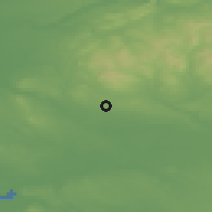 Shaded relief of the 48 km around Westhoughton, drawn from the GMTED2010 grid