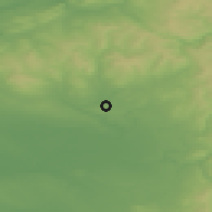 Shaded relief of the 48 km around Whitefield, drawn from the GMTED2010 grid