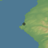 Shaded relief of the 48 km around Whitehaven, drawn from the GMTED2010 grid