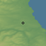 Shaded relief of the 47 km around Wide Open, drawn from the GMTED2010 grid