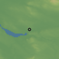 Shaded relief of the 48 km around Widnes, drawn from the GMTED2010 grid