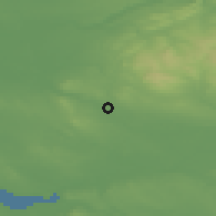 Shaded relief of the 48 km around Wigan, drawn from the GMTED2010 grid