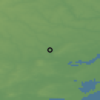Shaded relief of the 49 km around Witham, drawn from the GMTED2010 grid