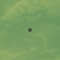 Shaded relief of the 49 km around Wokingham, drawn from the GMTED2010 grid