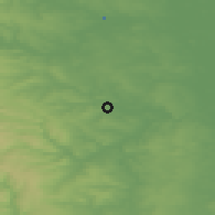 Shaded relief of the 48 km around Wombwell, drawn from the GMTED2010 grid