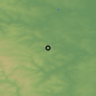 Shaded relief of the 48 km around Worsbrough, drawn from the GMTED2010 grid