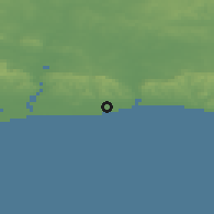 Shaded relief of the 49 km around Worthing, drawn from the GMTED2010 grid