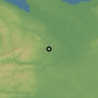 Shaded relief of the 48 km around Wrexham, drawn from the GMTED2010 grid