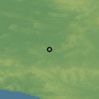 Shaded relief of the 49 km around Yeovil, drawn from the GMTED2010 grid