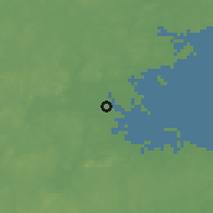 Shaded relief of the 52 km around Boston, drawn from the GMTED2010 grid