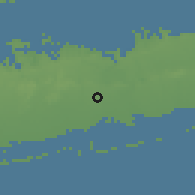 Shaded relief of the 53 km around Brentwood, drawn from the GMTED2010 grid