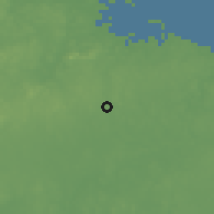Shaded relief of the 53 km around Brockton, drawn from the GMTED2010 grid