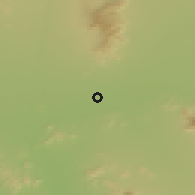 Shaded relief of the 55 km around Buckeye, drawn from the GMTED2010 grid