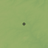 Shaded relief of the 55 km around Burlington, drawn from the GMTED2010 grid