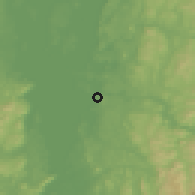 Shaded relief of the 52 km around Burlington, drawn from the GMTED2010 grid