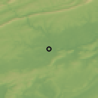 Shaded relief of the 53 km around Allentown, drawn from the GMTED2010 grid