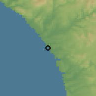 Shaded relief of the 55 km around Carlsbad, drawn from the GMTED2010 grid