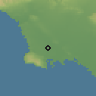 Shaded relief of the 55 km around Carson, drawn from the GMTED2010 grid