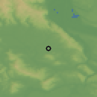 Shaded relief of the 51 km around Aloha, drawn from the GMTED2010 grid