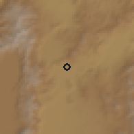 Shaded relief of the 54 km around Carson, drawn from the GMTED2010 grid