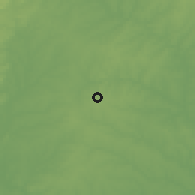 Shaded relief of the 55 km around Cary, drawn from the GMTED2010 grid