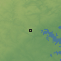 Shaded relief of the 54 km around Catonsville, drawn from the GMTED2010 grid