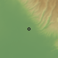 Shaded relief of the 53 km around Chico, drawn from the GMTED2010 grid